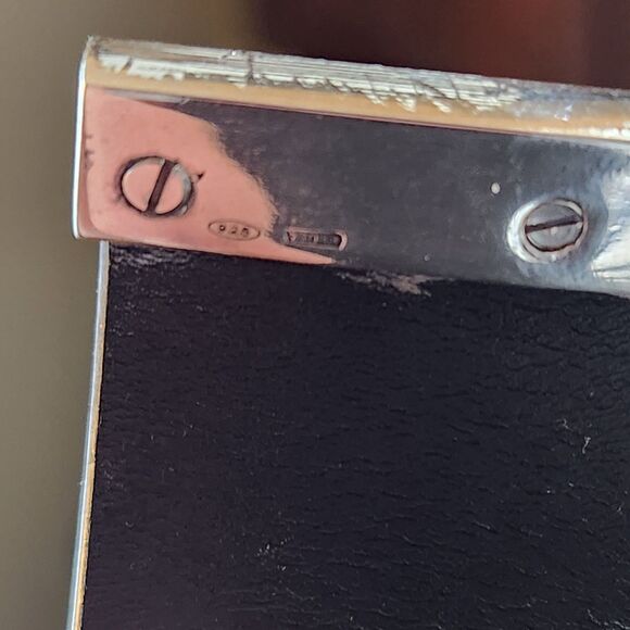 Gucci 925 Silver & Black Leather Cuff Bracelet in Box - Picture 12 of 13